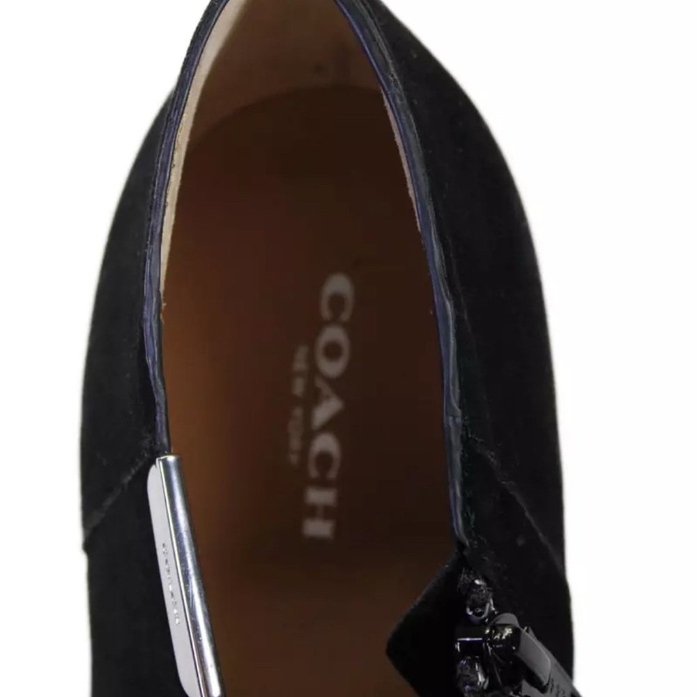 Coach Womens Suede Animal Print Round Toe Zip Up Ankle Booties Black Size 11B - Picture 6 of 6